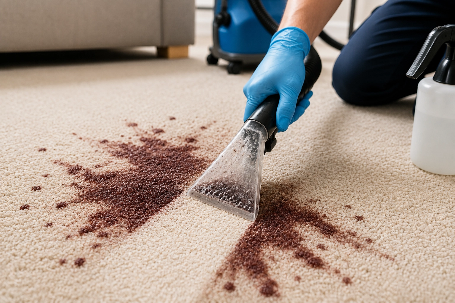 Professional carpet stain removal service