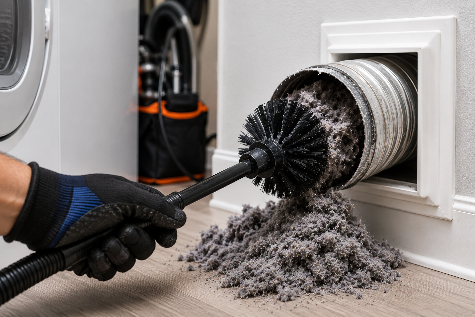 Professional dryer vent cleaning service