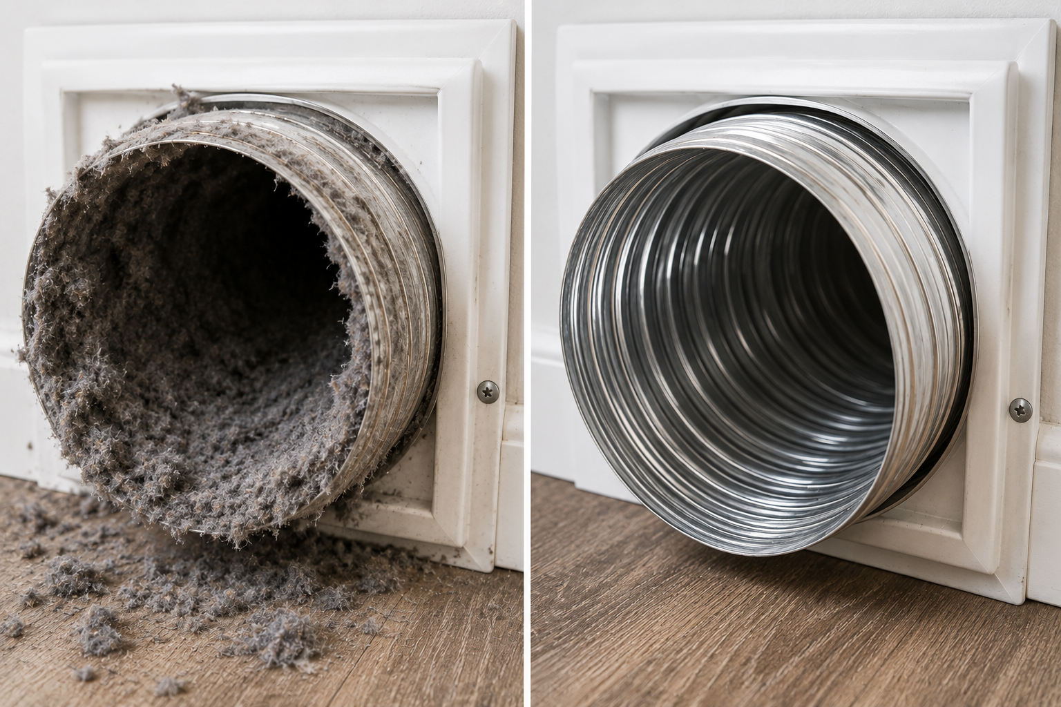 Clean dryer vent after professional dryer vent cleaning