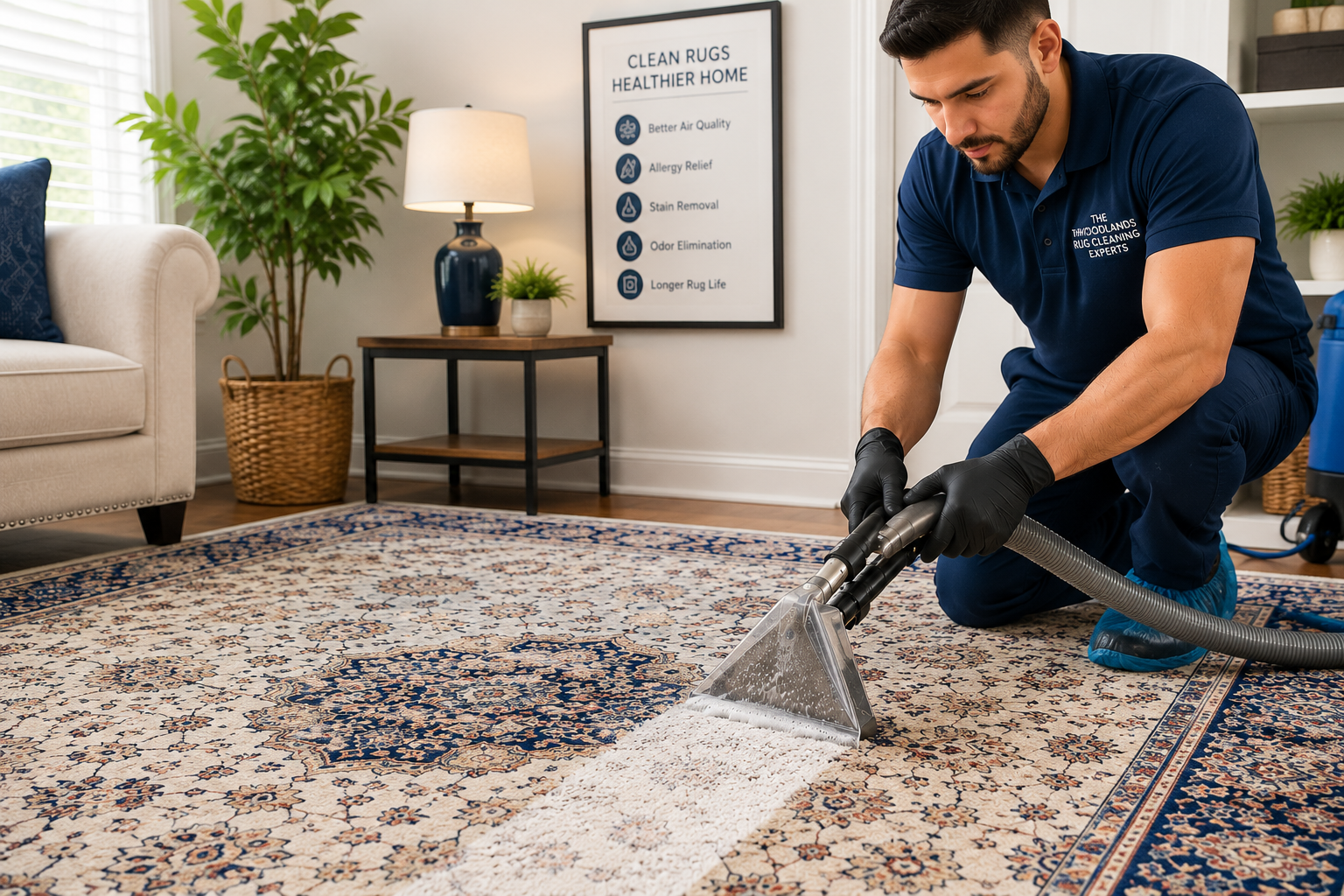 Professional Rug Cleaning in The Woodlands, Texas
