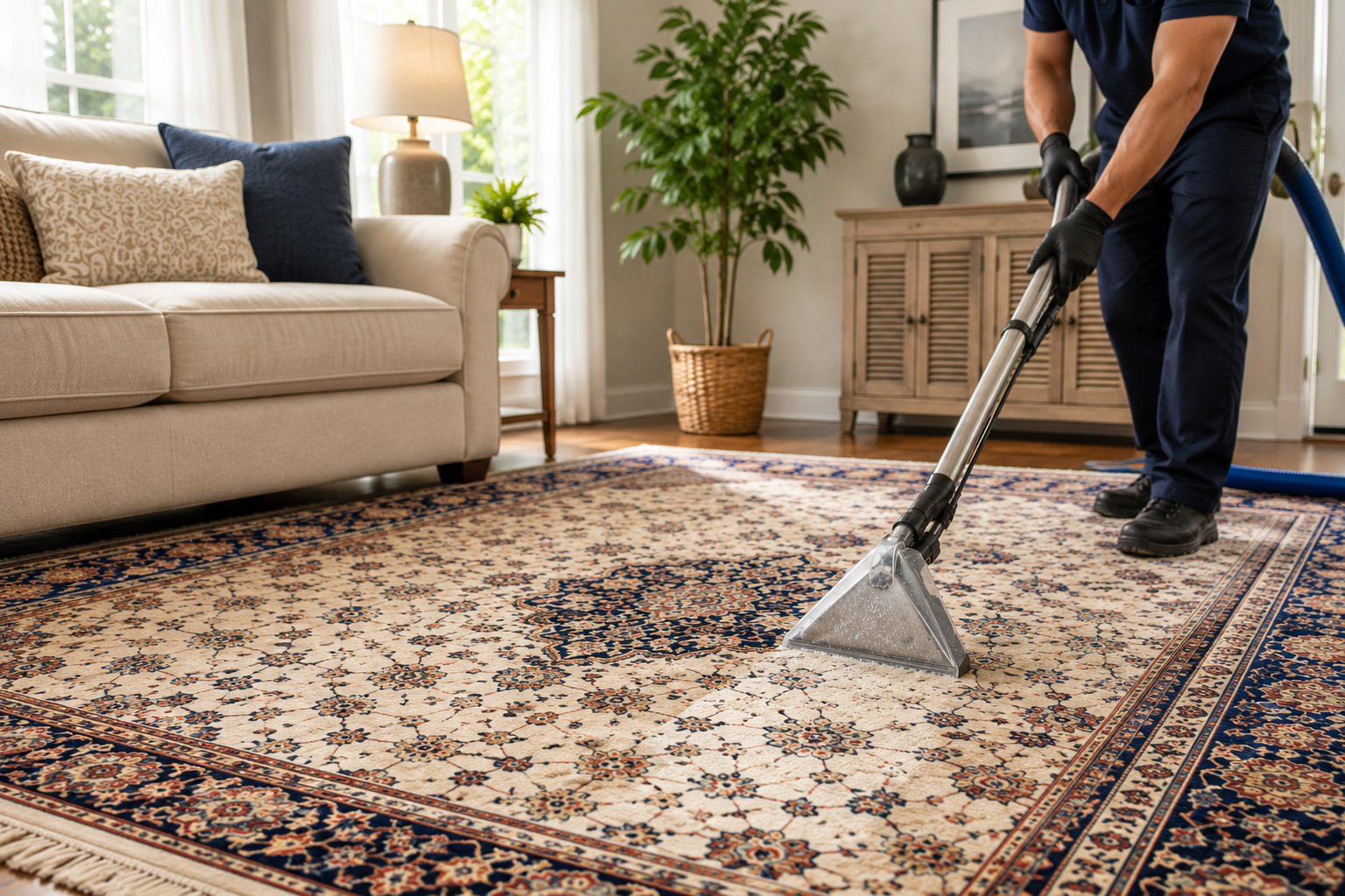 Professional rug cleaning in The Woodlands Texas