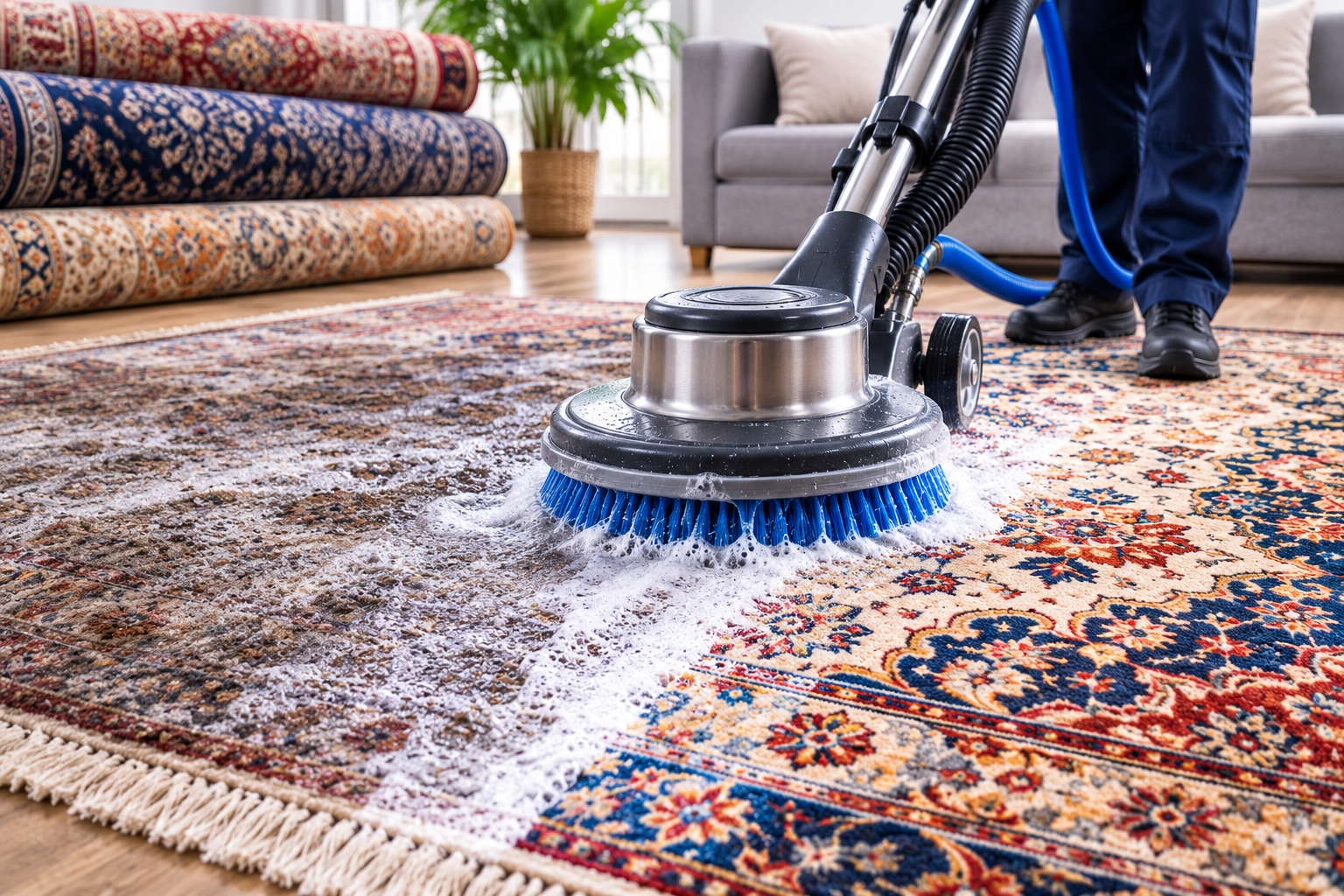 Professional rug cleaning service